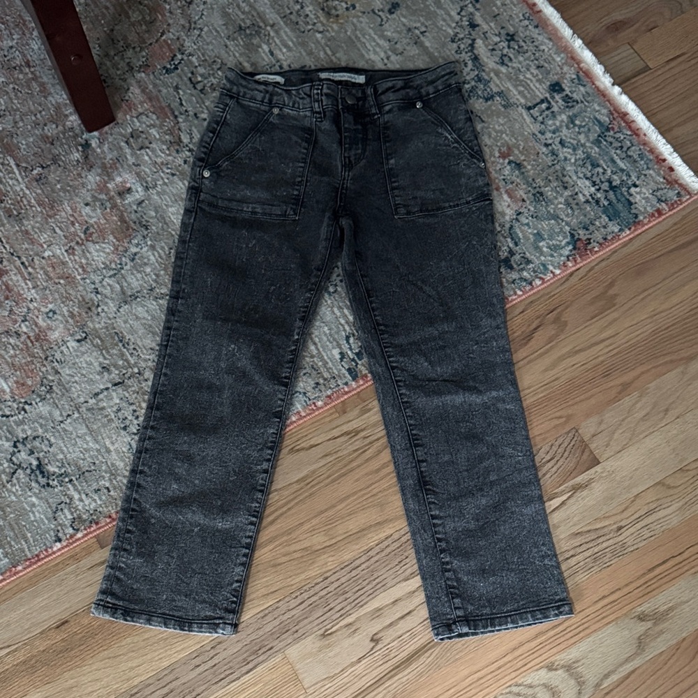 Girls Charcoal Denim Jeans